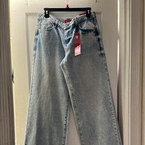 Guess Blue Flare Wide Leg Jeans